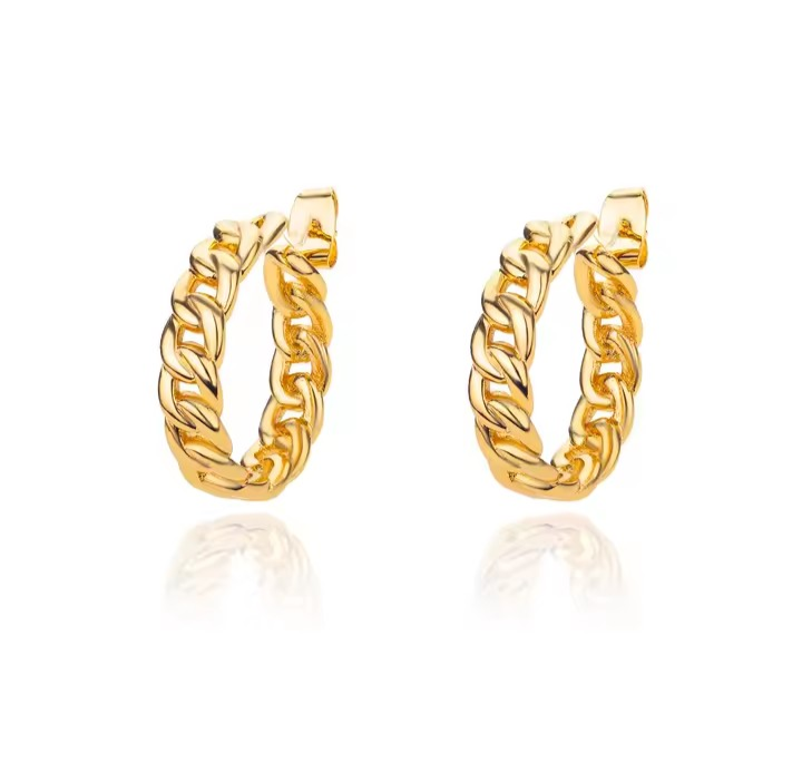 Boucles d'oreilles Lune Twist — Acier inoxydable