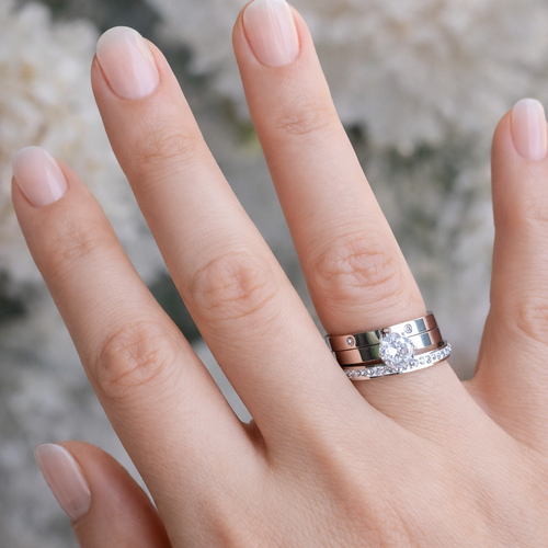 Bague Sephora – Acier Inoxydable à 3 Anneaux