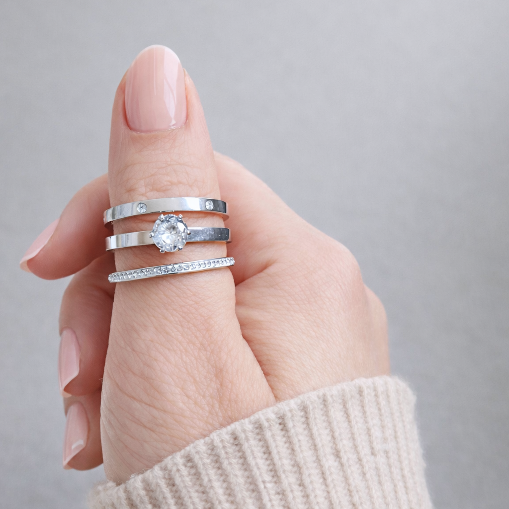 Bague Sephora – Acier Inoxydable à 3 Anneaux