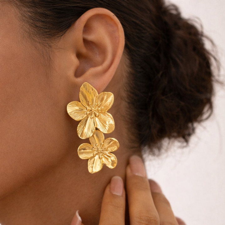 Boucles d’oreilles Opaline — Acier inoxydable