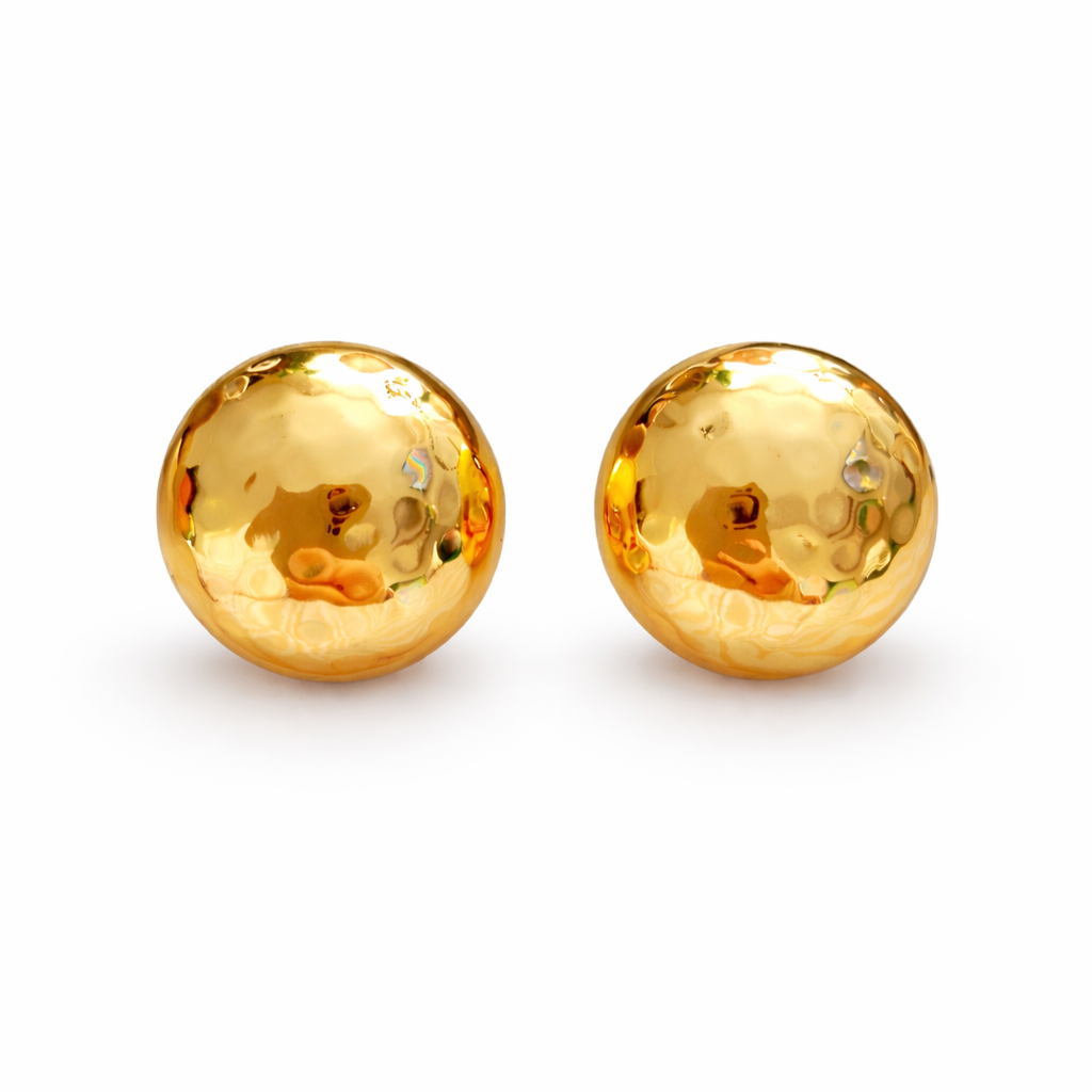 Boucles d’oreilles Nova rondes effet martelé