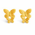 Boucles d’oreilles Élise papillons dorés