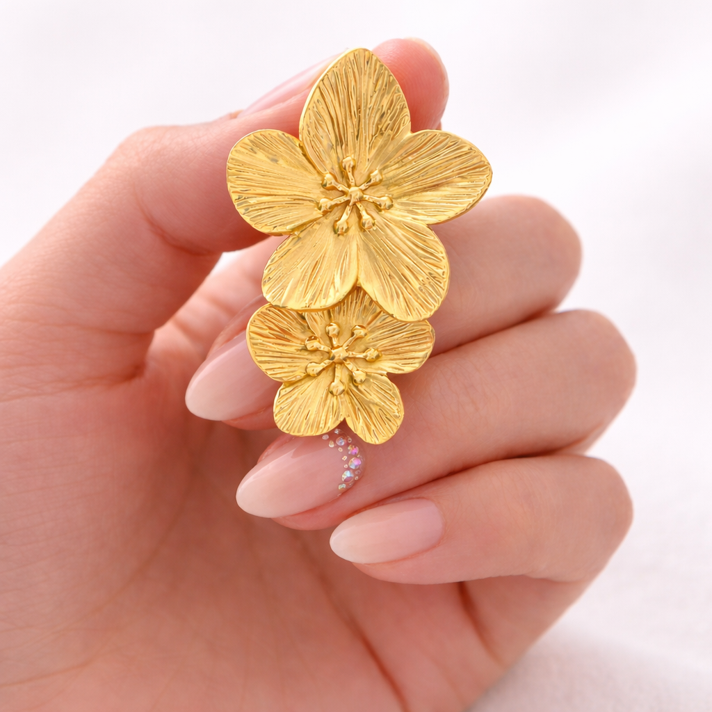 Boucles d’oreilles Opaline florales au design délicat et féminin