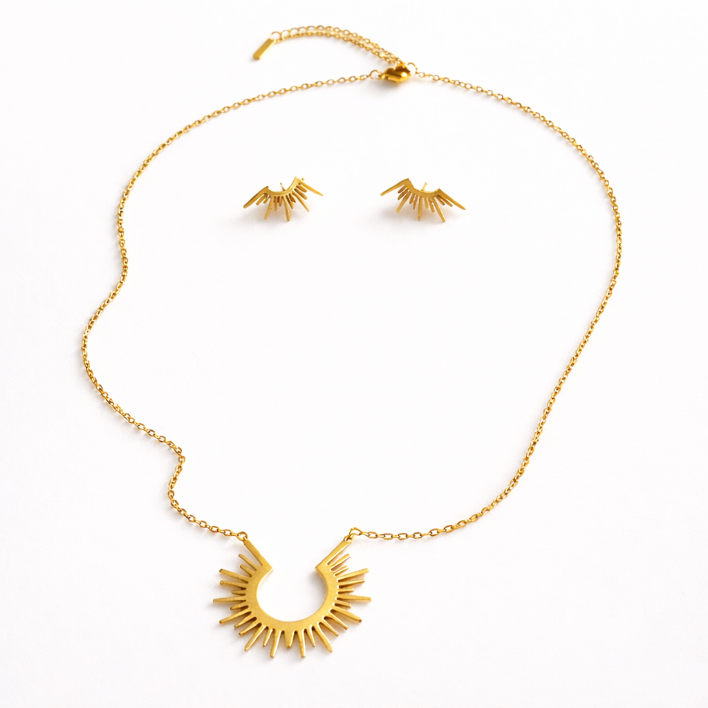 Parure Lumiéra collier et boucles d’oreilles