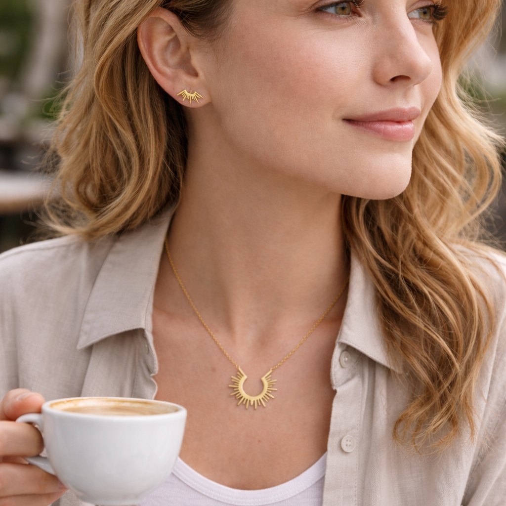 Parure Lumiéra collier et boucles d’oreilles